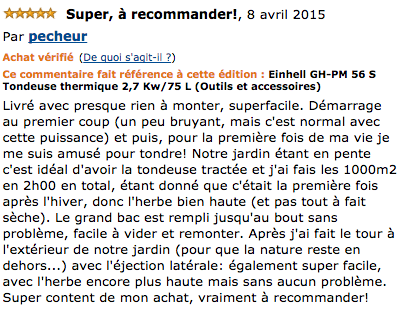 commentaire Einhell 56 HW